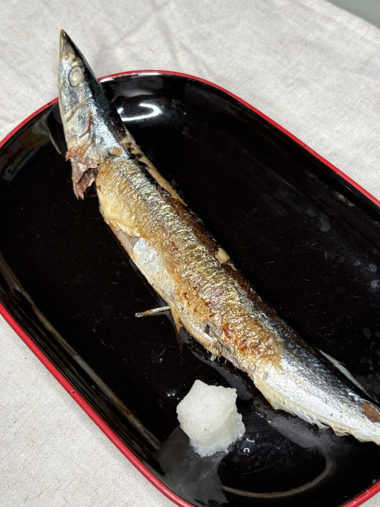 さんまの塩焼きに添えた大根おろし