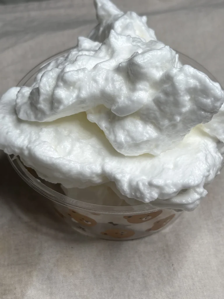 ハンドミキサーで作ったメレンゲの仕上がり